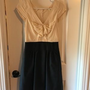 Rebecca Taylor Gray and Cream Dress